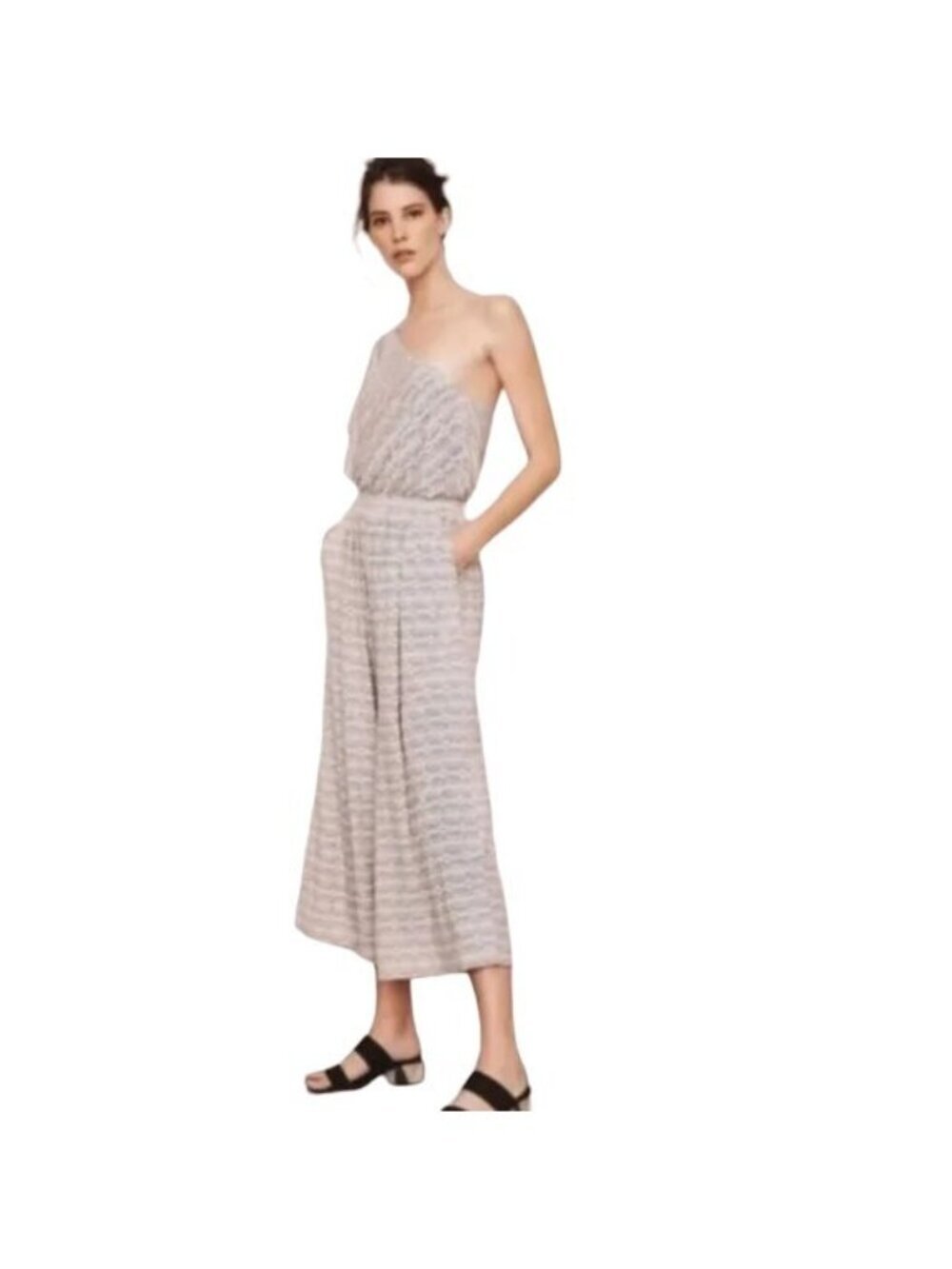 Anthropologie Maeve Jamie White One Shoulder Jumpsuit - Picture 4 of 9